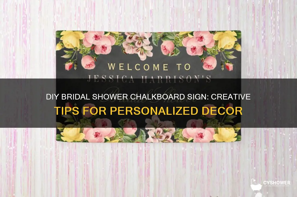 how to write your own bridal shower sign on chalkboard