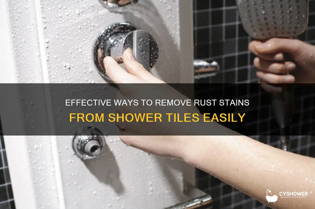 how tobget rust off shower tile