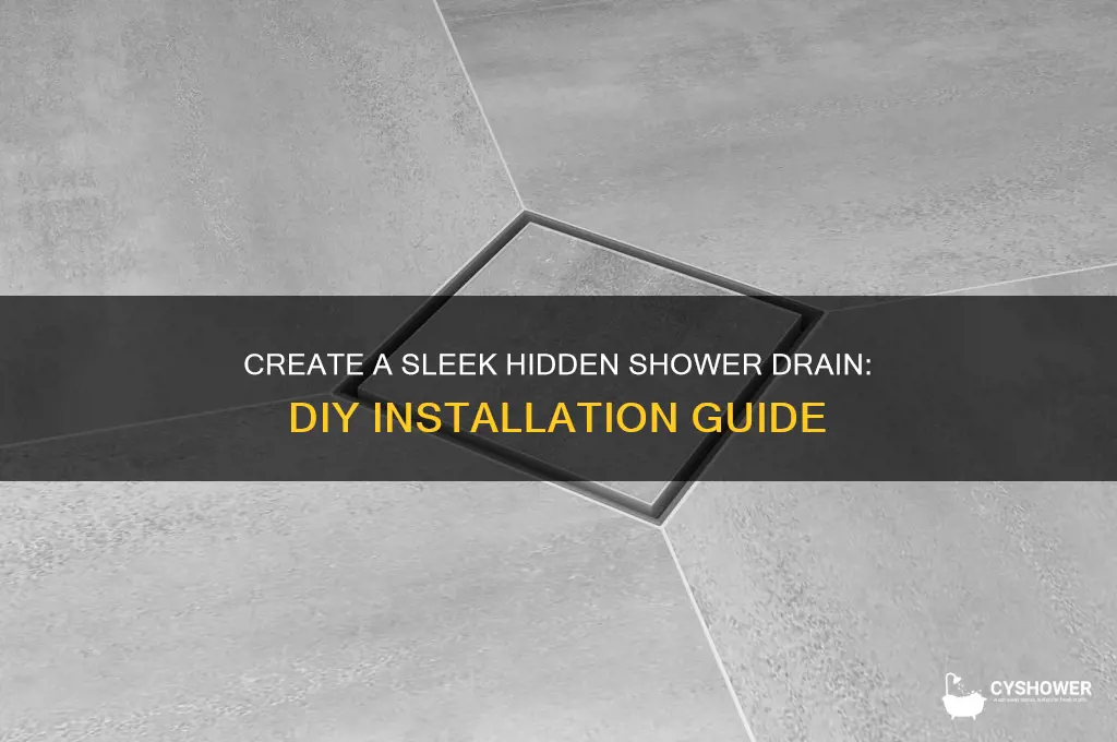how tomake hidden shower drain