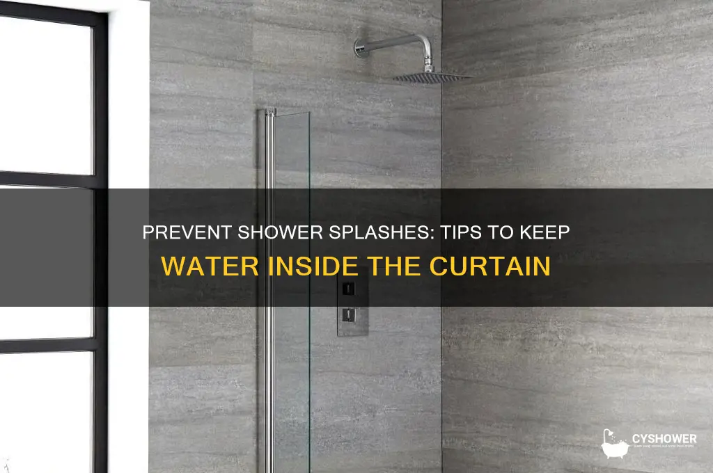 how tonavoid water splashing beyond shower curtain