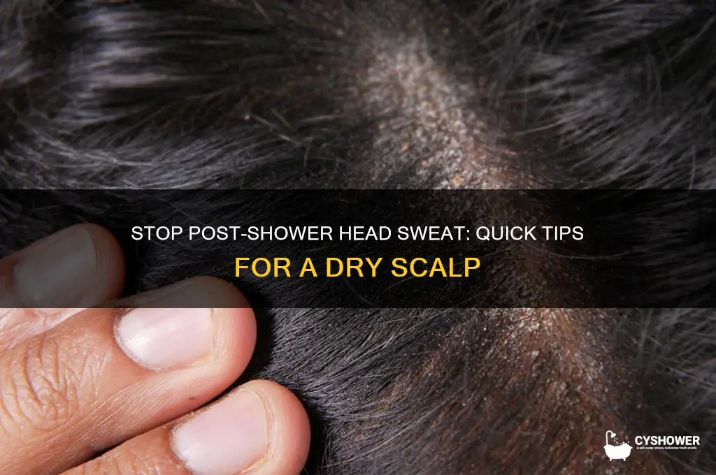 how tonget head to stop sweating after shower