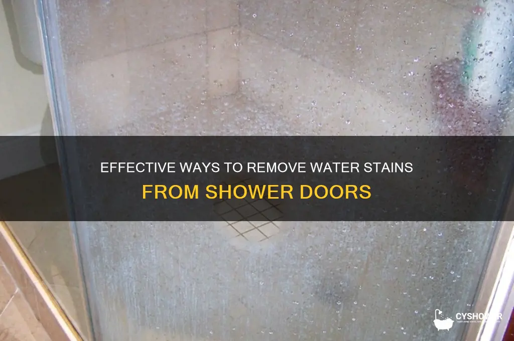 how tonremove shower door water stains