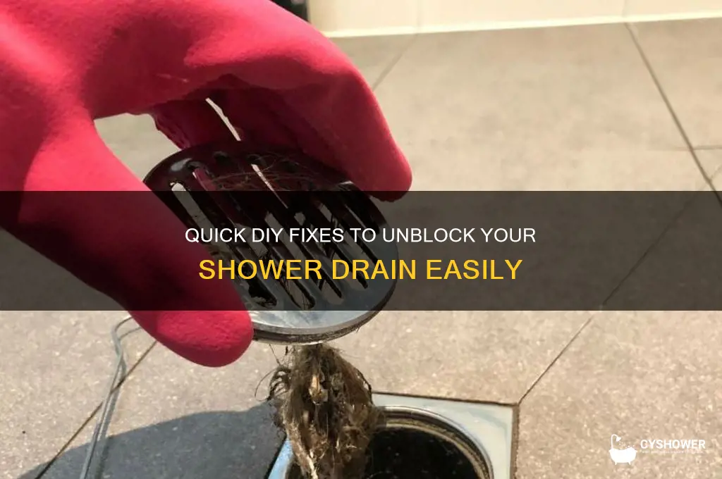 how unblock shower drain