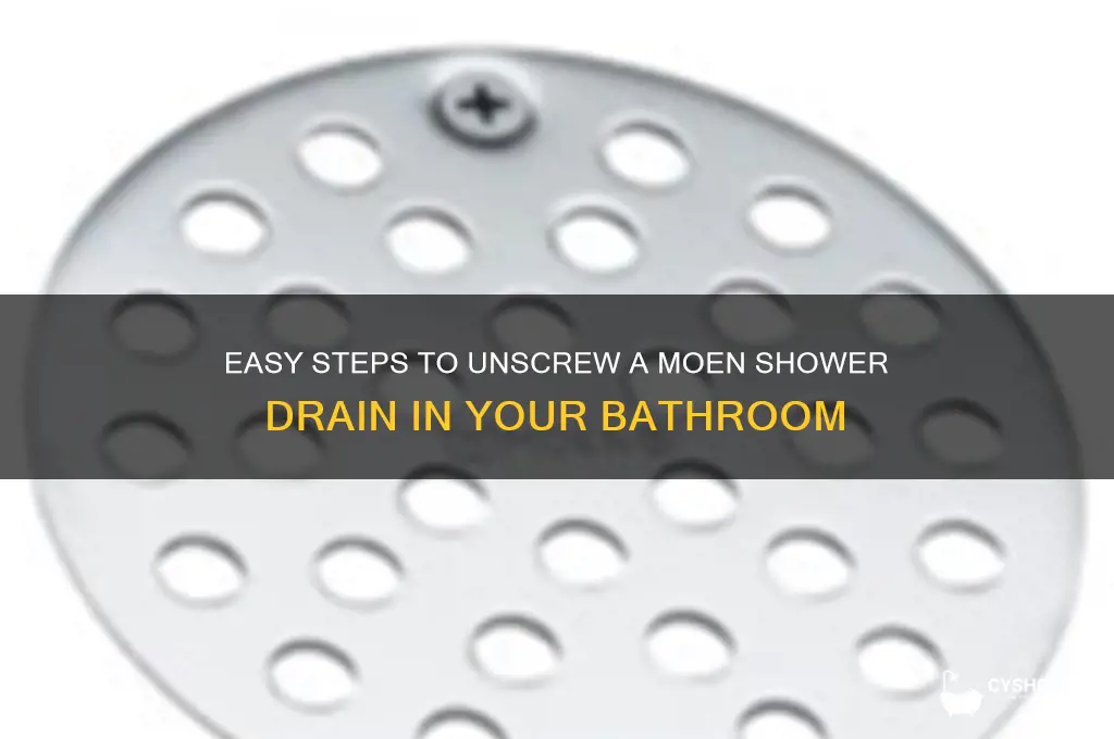 how unscrew bathroom moen shower drain