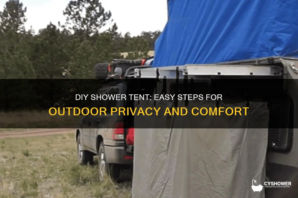 how we can make shower tent