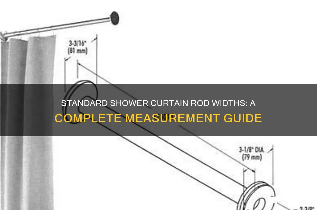 how wide are shower curtain rods