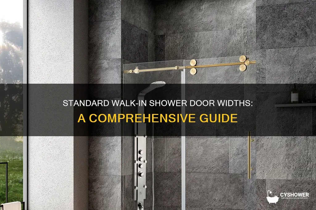 how wide are shower doors on walk-in showers
