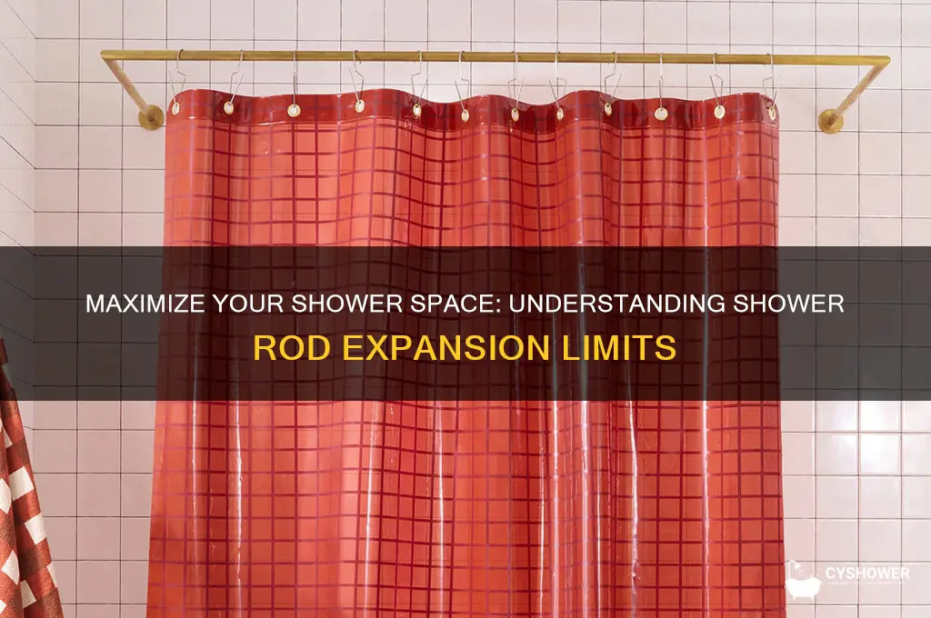 how wide can a shower rod open