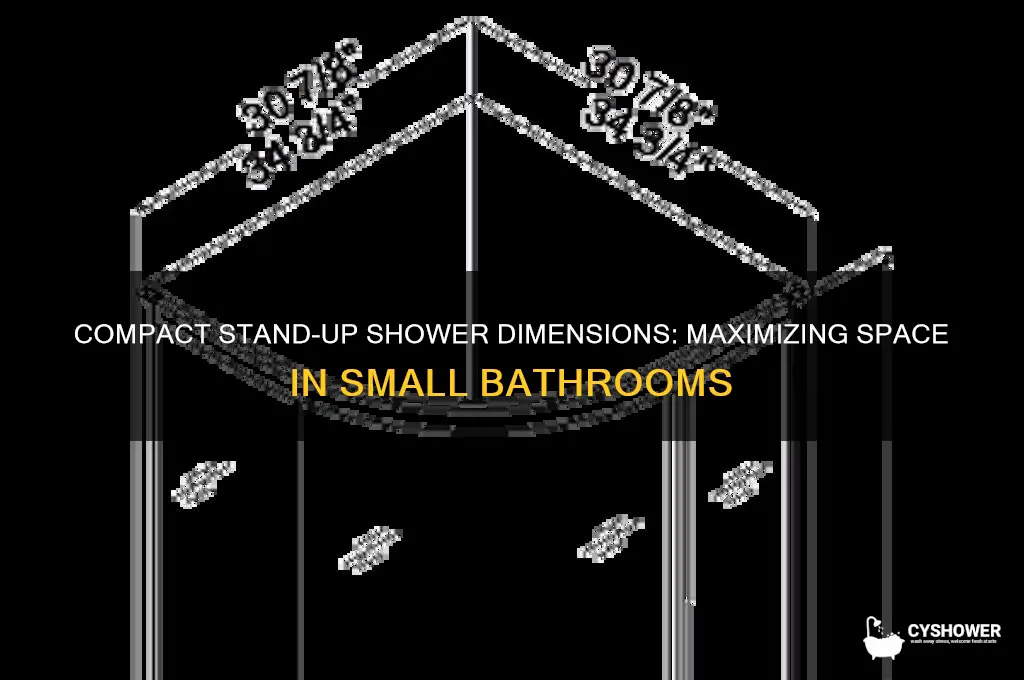 how wide can small stand up shower be