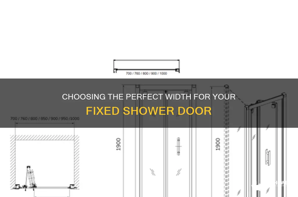 how wide fixed shower door