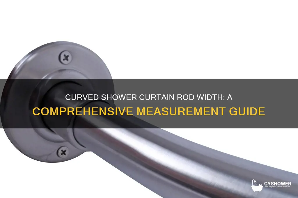 how wide is a curved shower curtain rod