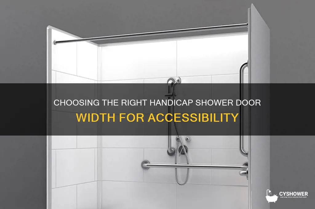 how wide should a handicap shower door be