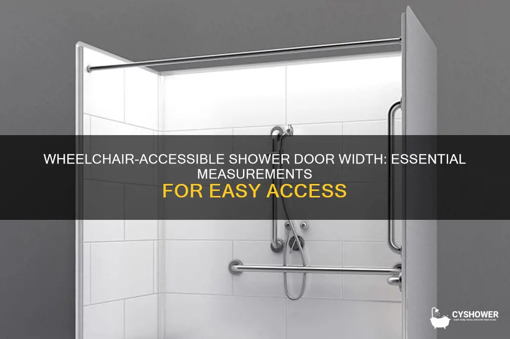 how wide should a shower door be for wheelchair access