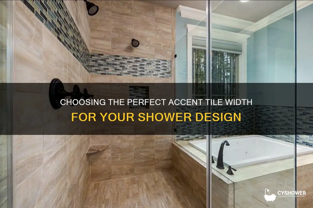 how wide should accent tile be in shower