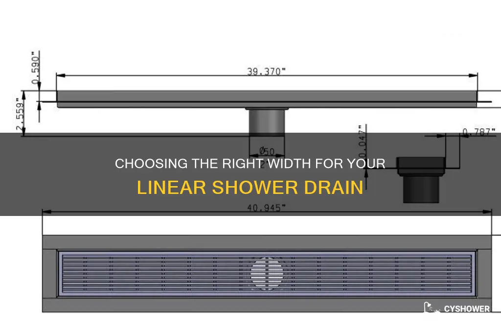 how wide should the linear shower drain be
