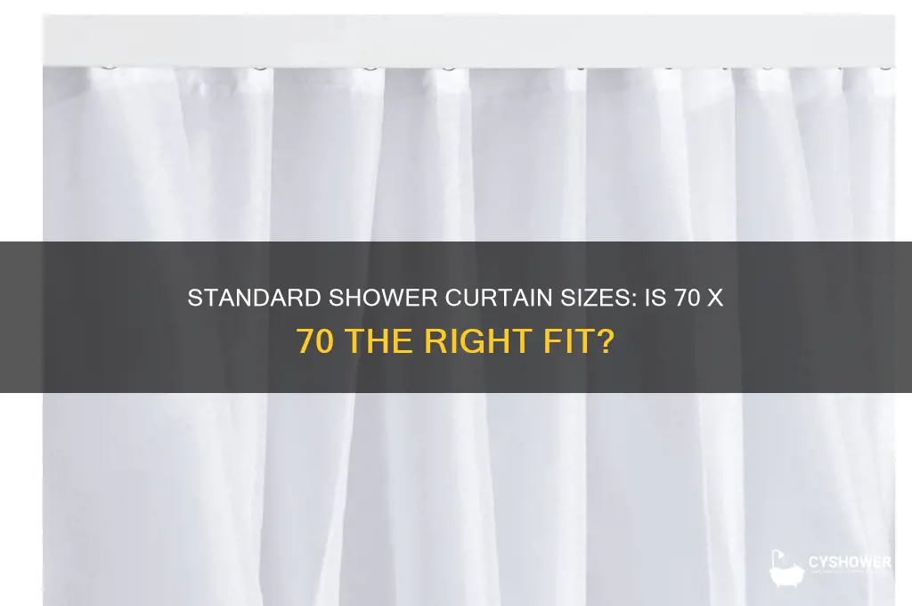 is 70 x 70 shower curtain standard