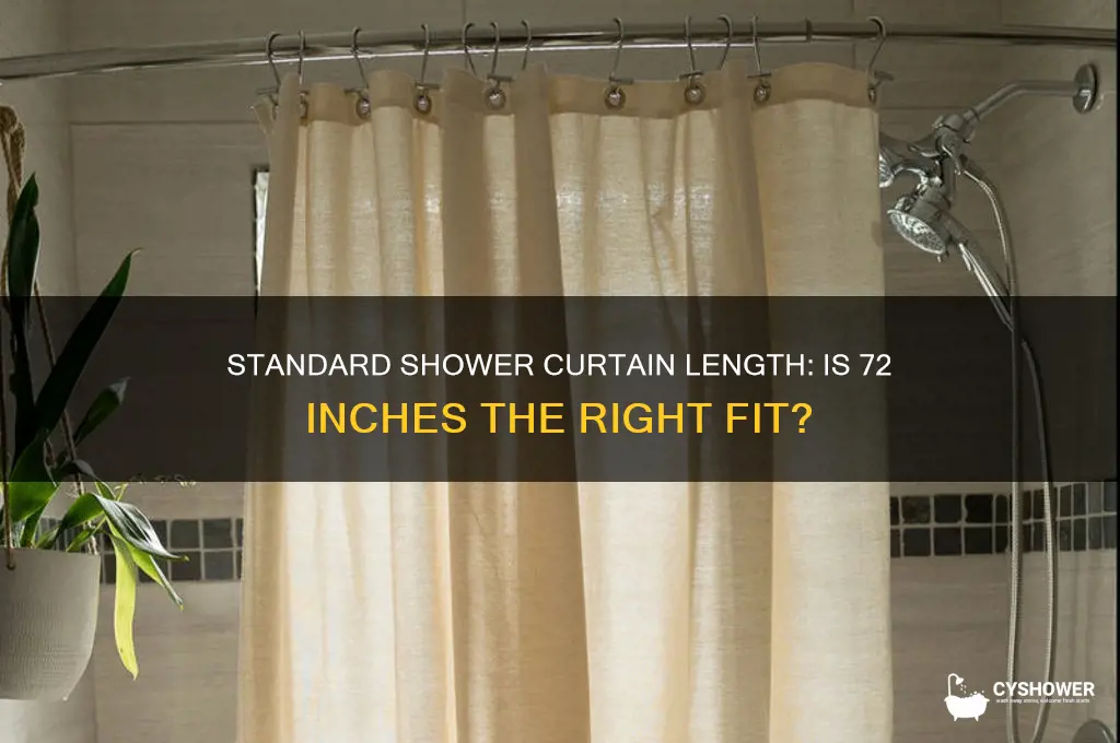 is 72 inch standard length for shower curtain