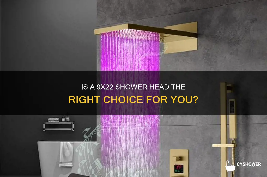 is a 9x22 shower head good