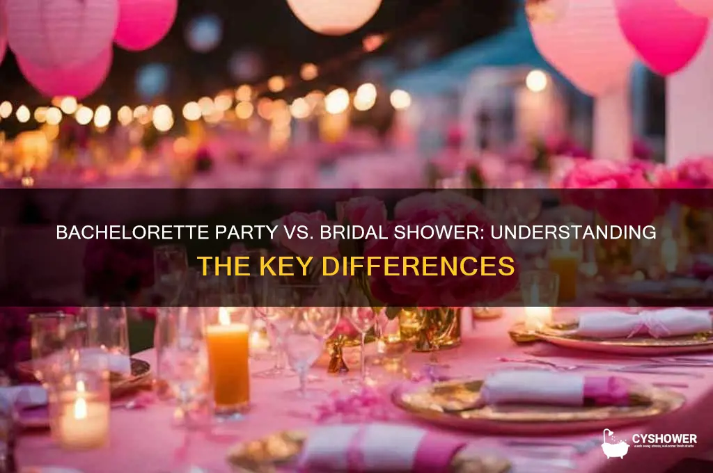 is a bachelorette party and bridal shower the same thing