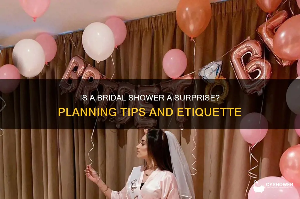 is a bridal shower a surprise