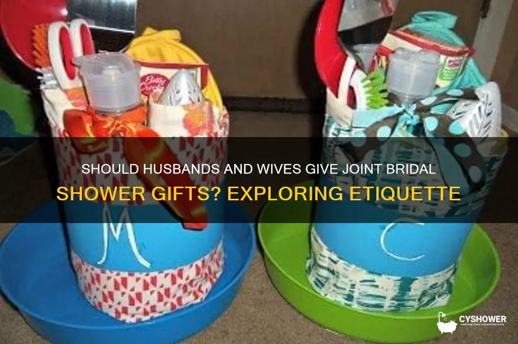 is a bridal shower gift from a husband and wife