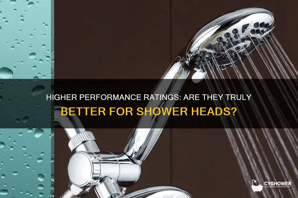is a higher performance rating better for shower heads