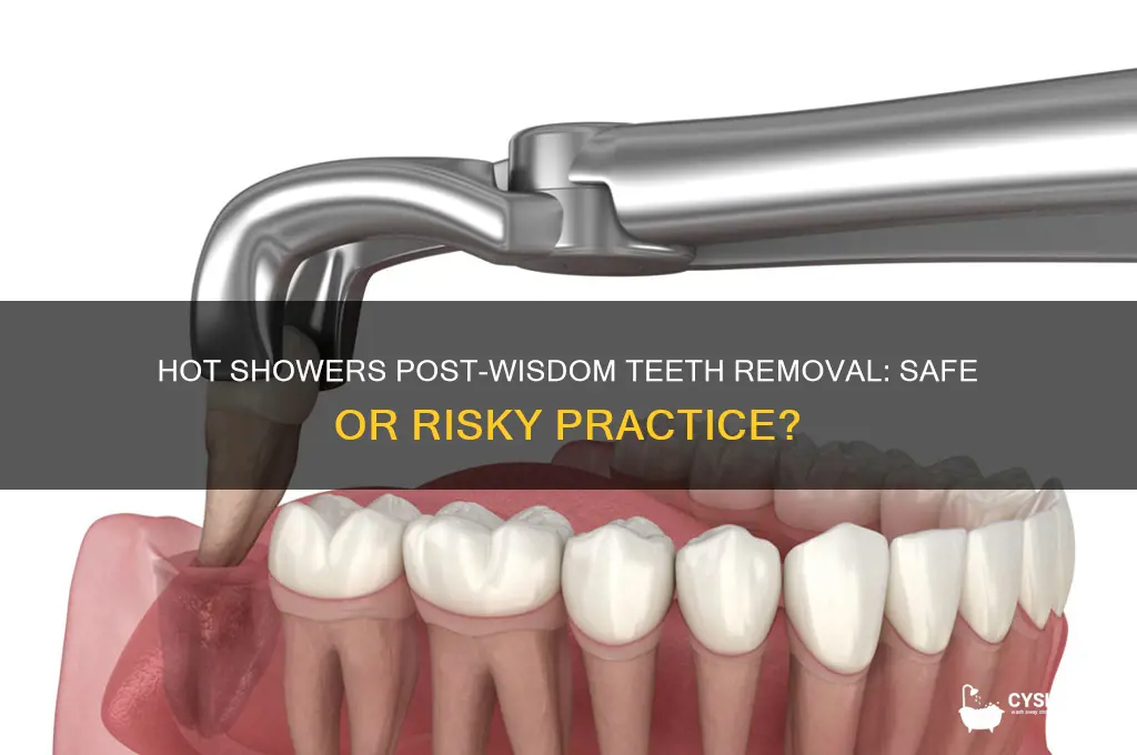 is a hot shower bad after wisdom teeth removal