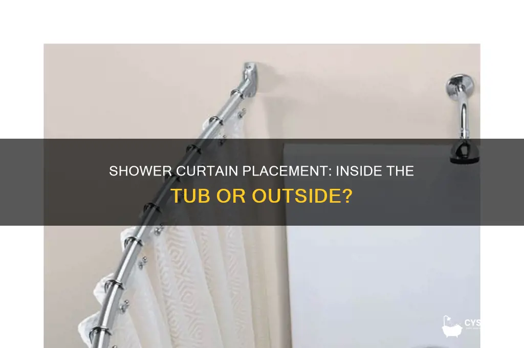 is a shower curtain supposed to be in the tub