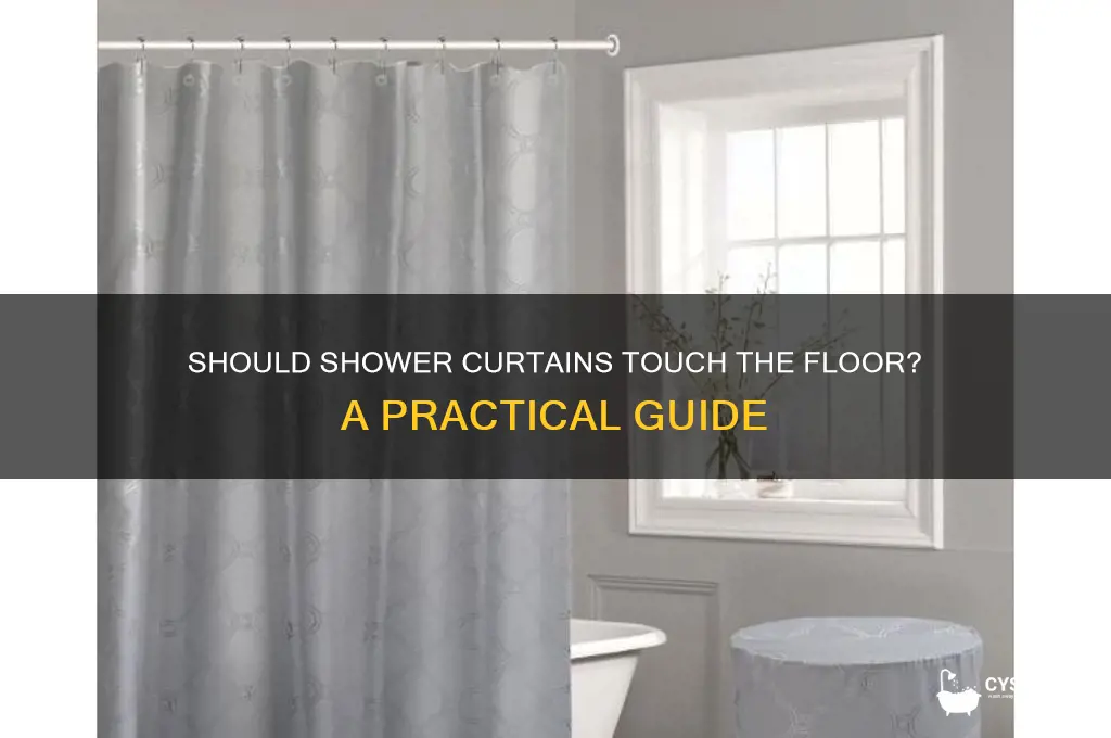 is a shower curtain supposed to touch the floor