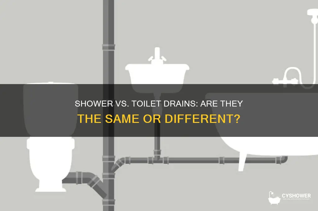 is a shower drain the same as a toilet drain