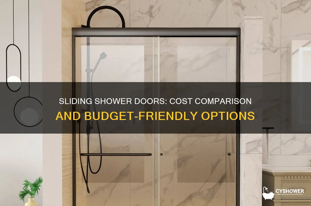 is a sliding shower door more expensive