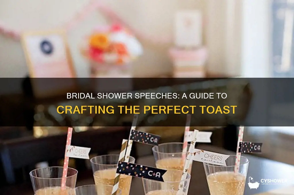 is a speech given at the bridal shower