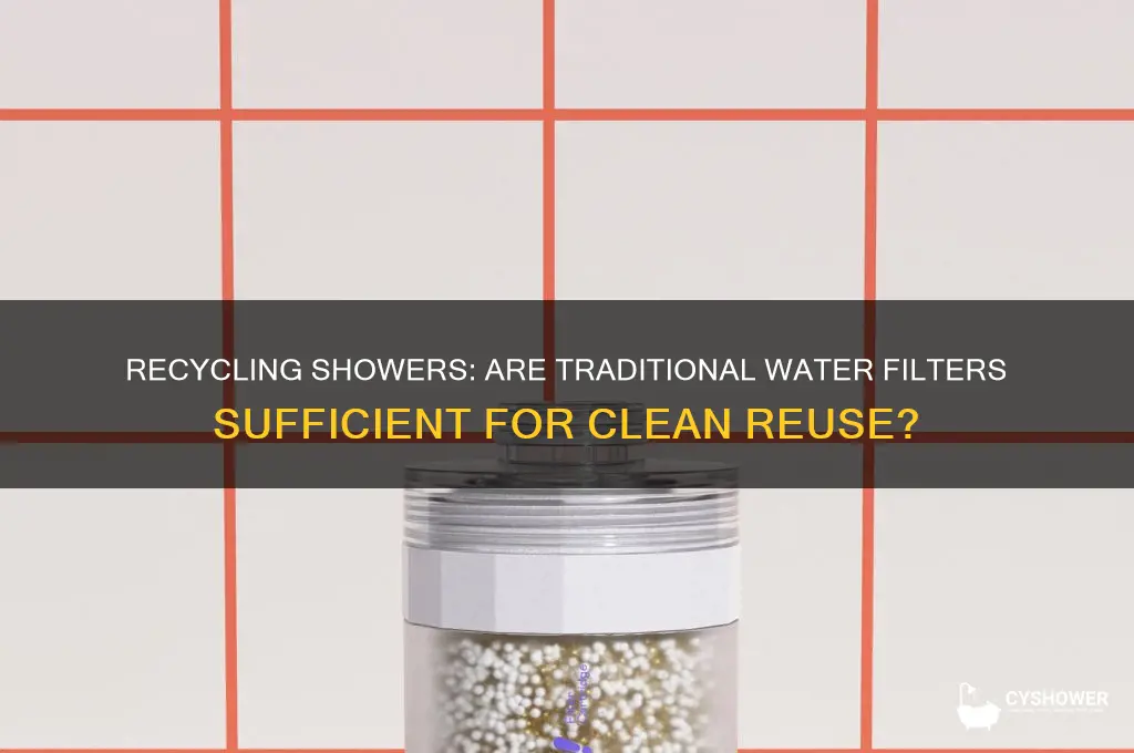 is a traditional water filter enough for a recycling shower