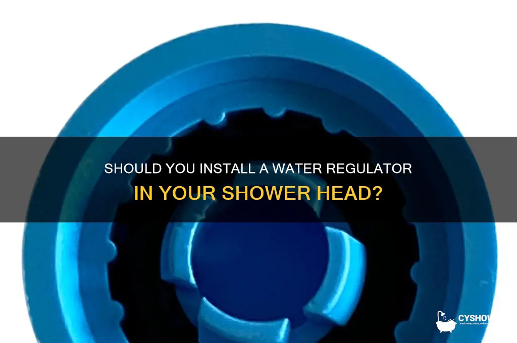 is a water regulator in the shower head