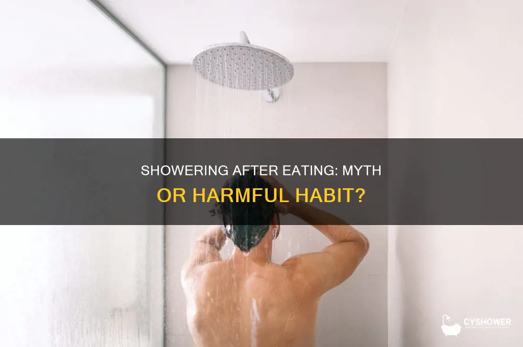 is bad to take a shower after you eat