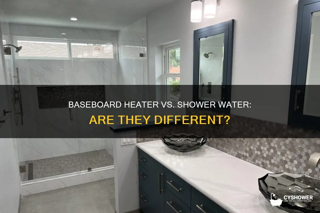 is baseboard heater water different from shower water
