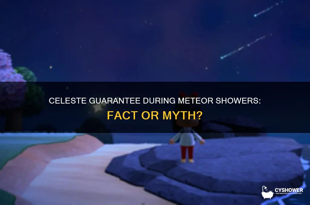 is celeste guarantee during meteor shower