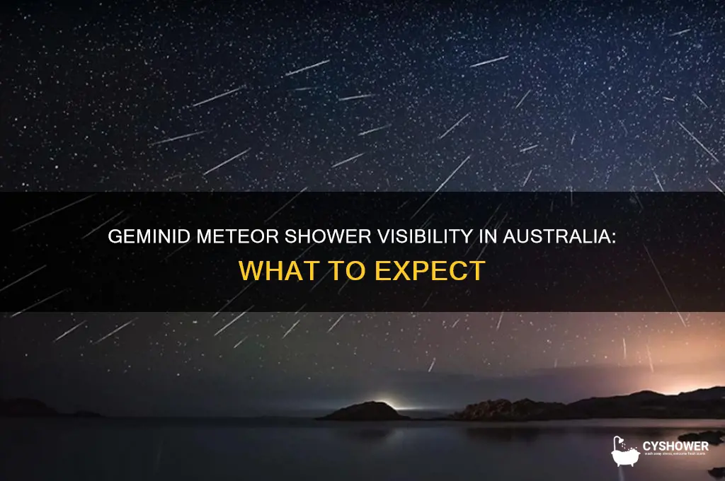 is geminid meteor shower visible from australia