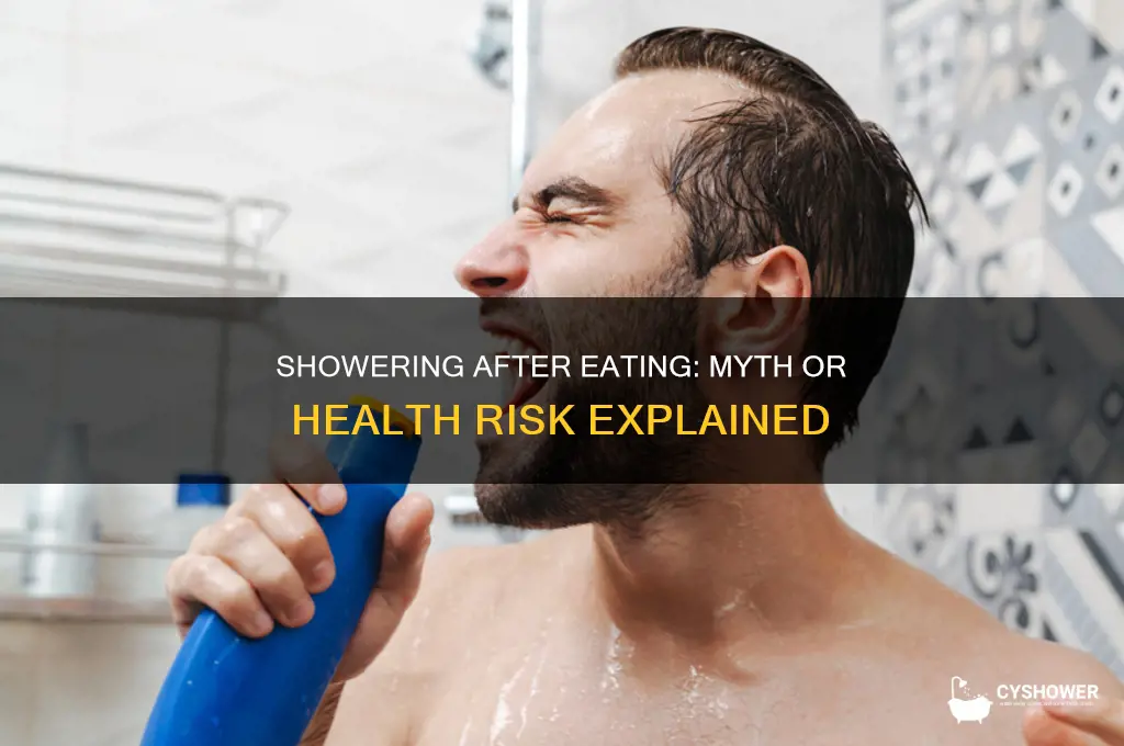 is getting a shower after eating bad for you