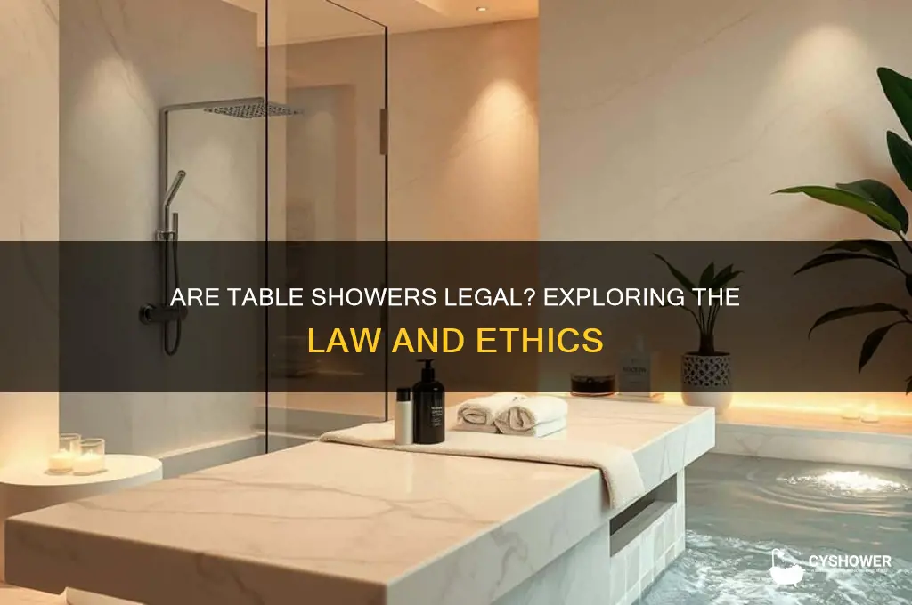 is getting a table shower illegal