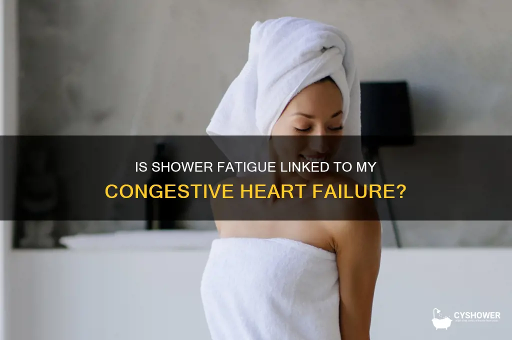 is getting tired taking a shower caused from my chf