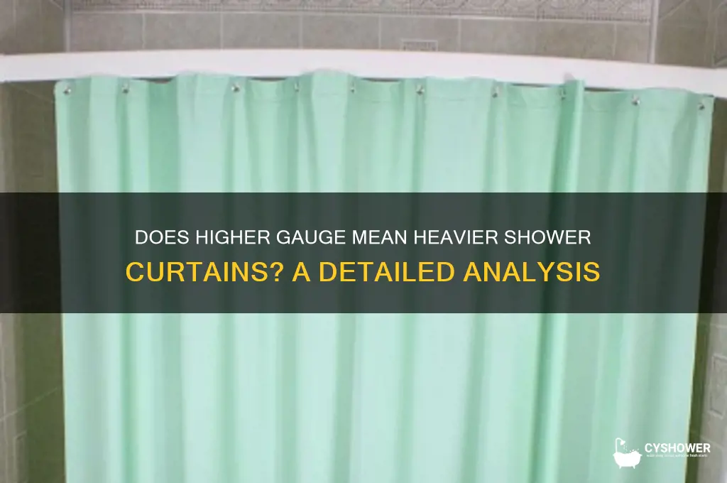 is higher gauge heavier in shower curtain