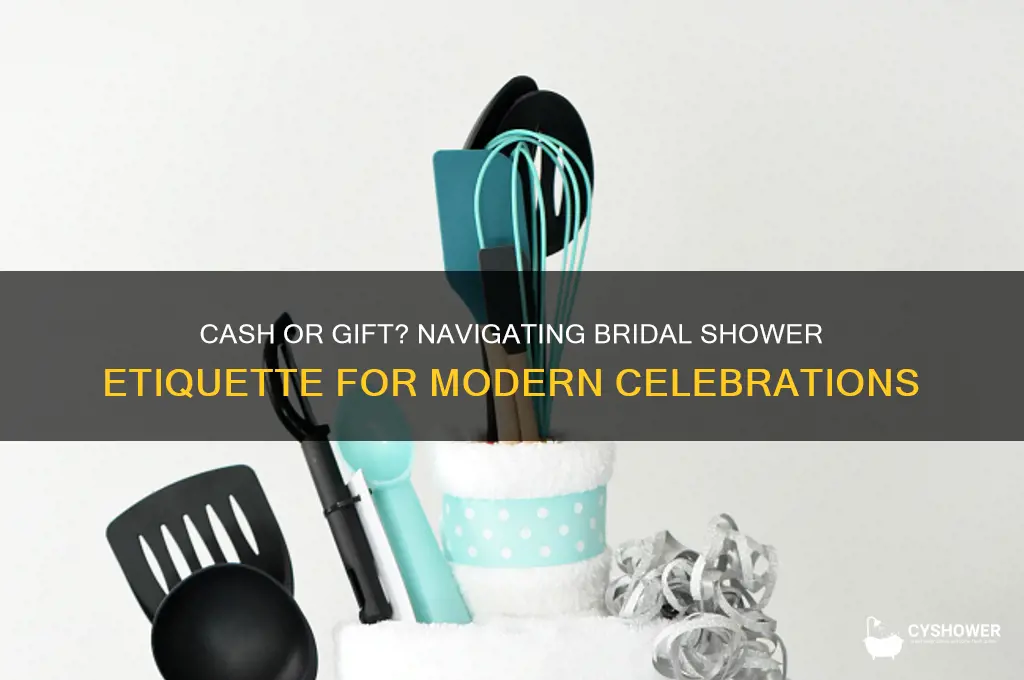 is it acceptable to give money for bridal shower gift