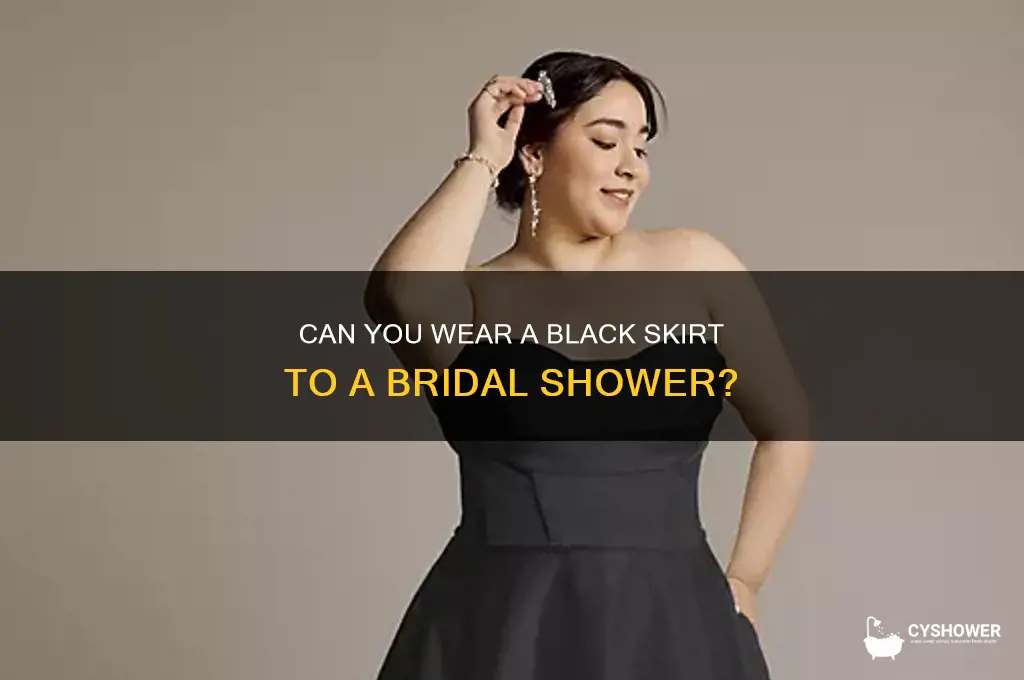 is it appropriate to wear black skirt to bridal shower