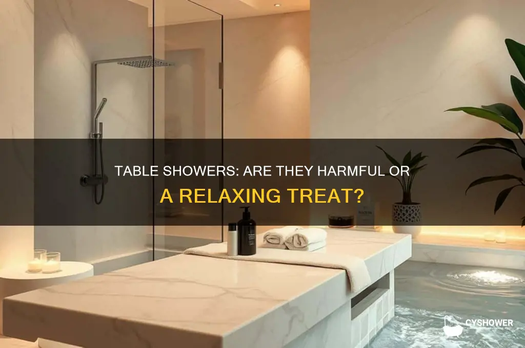 is it bad to get a table shower