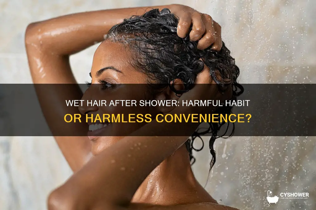 is it bad to leave hair wet after shower