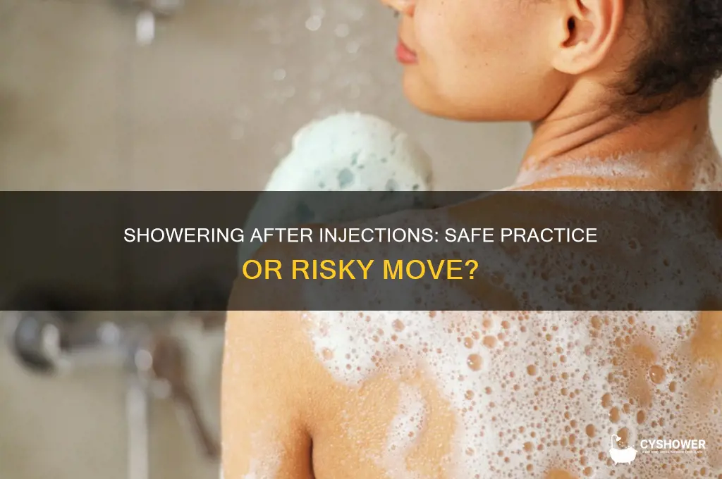 is it bad to shower after getting injection