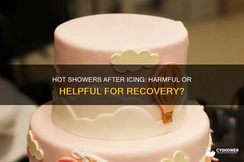 is it bad to take a hot shower after icing