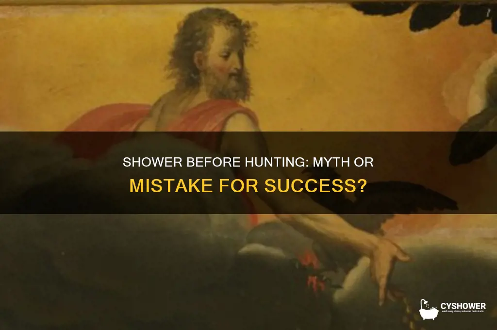 is it bad to take a shower before huntinh