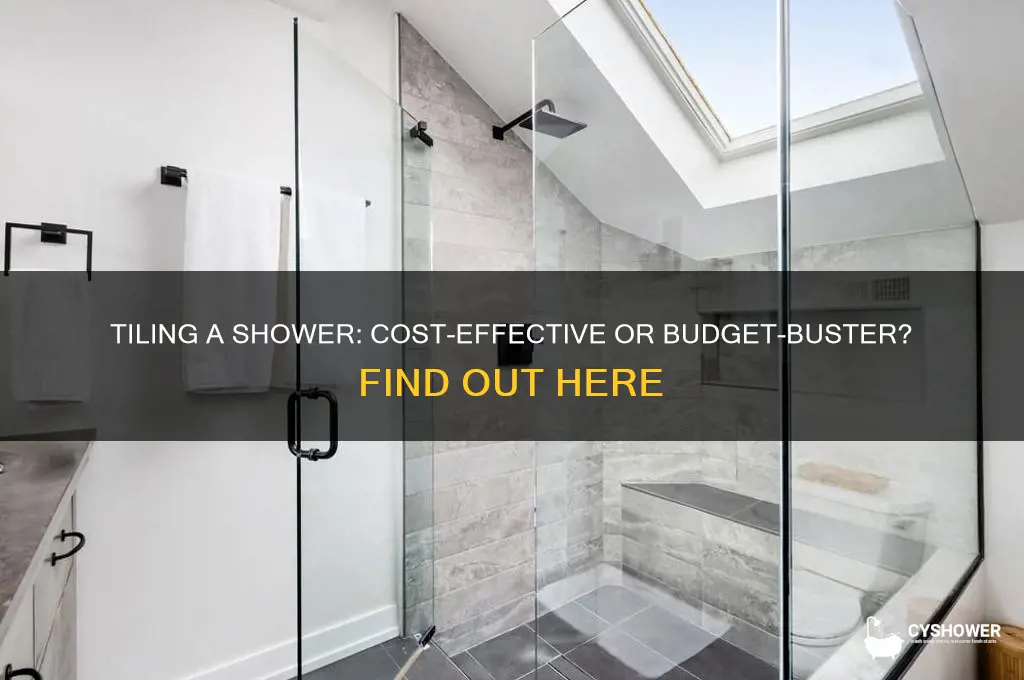 is it cheaper to tile a shower